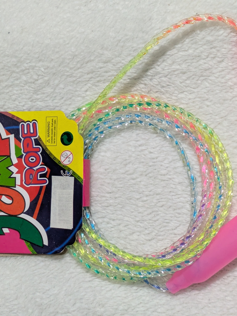 Guang Hong Pink Glitter Tangle-Free Plastic Kids Skipping Jump Rope Model GH-241
